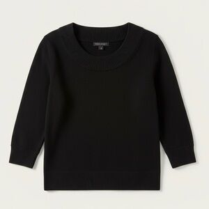 Banana Republic Extra Fine Merino Wool Black Sweater Womens S